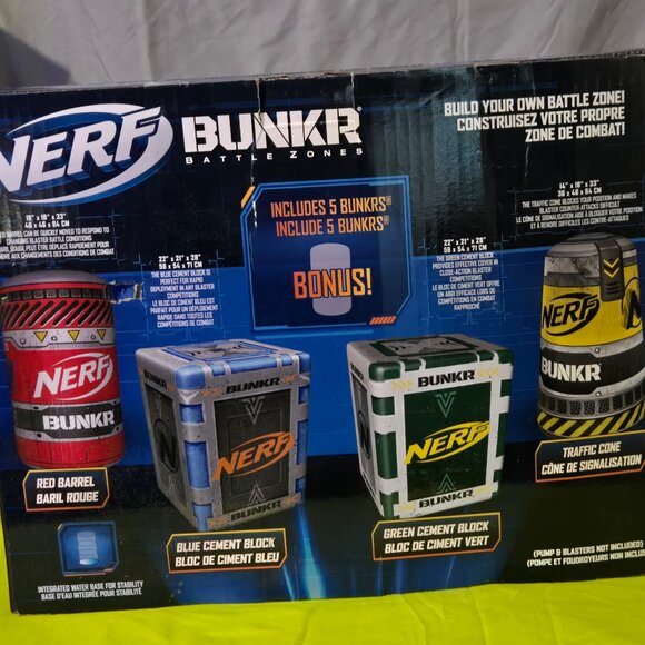 NERF BUNKR Officially Licensed Battle Royale Inflatable Bunker Battlezone + - Picture 3 of 5